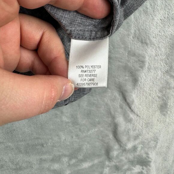 Croft&Barrow Quick Dry Shirt Mens Big&Tall XL Tall Grey Vented Outdoors Western - Picture 11 of 13